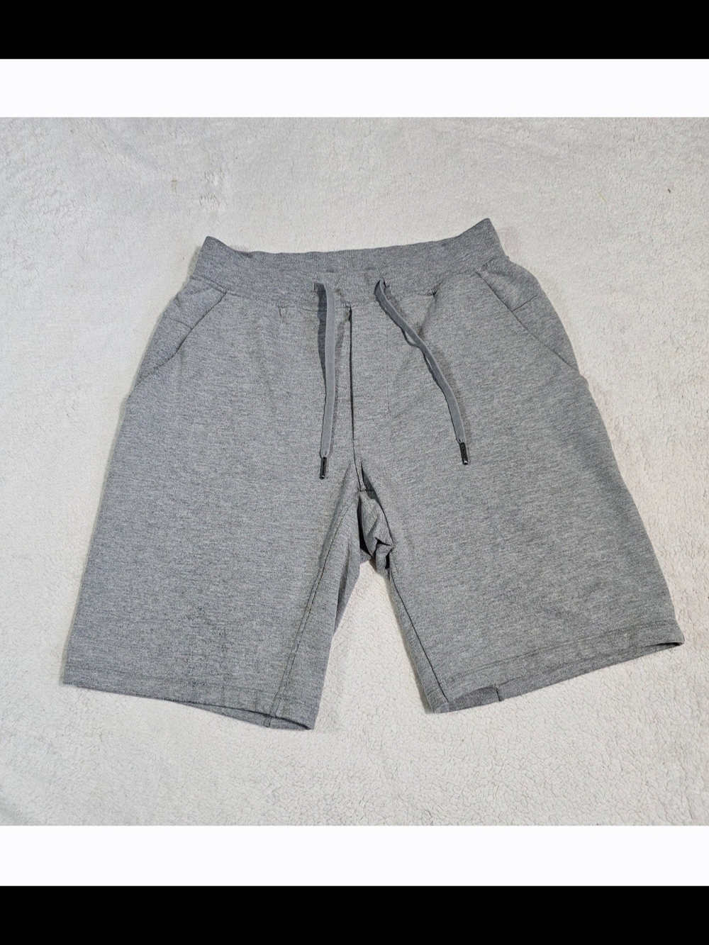 Lululemon City Sweat Shorts French Terry Gray Drawstring Men’s Smail.